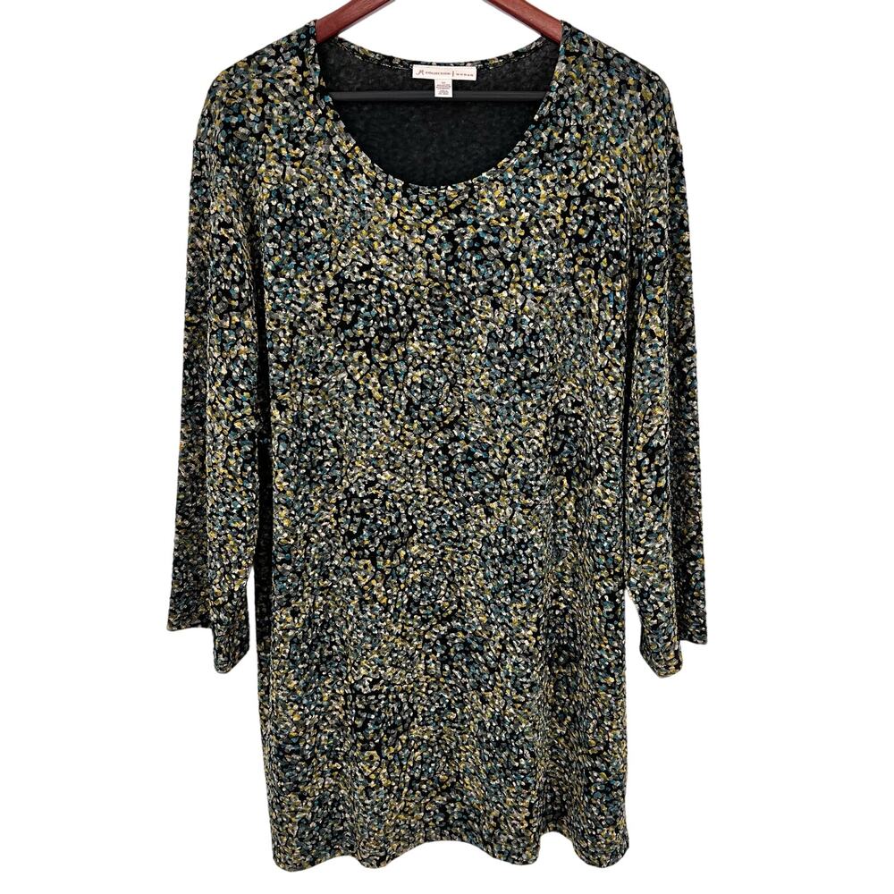 JM Collection Woman Plus Size 3X Stretchy Blouse Shirt Top Formal Dinner Comfy